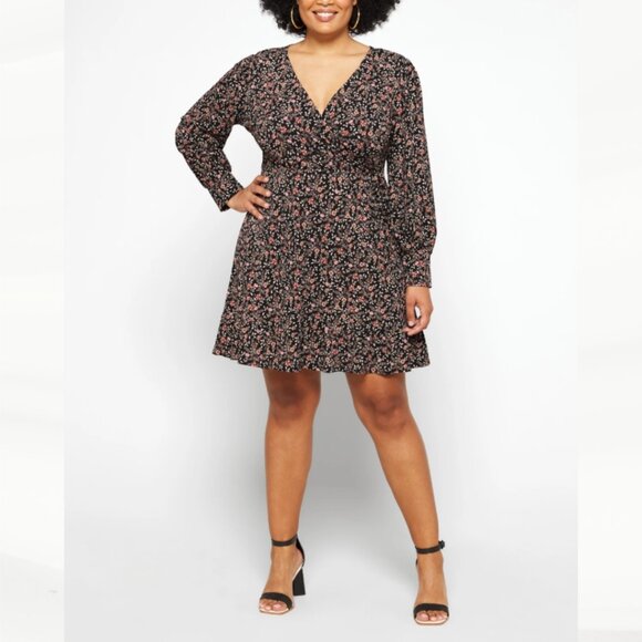 Kaileigh Dresses & Skirts - Kaileigh Pamela Knit Faux Wrap Dress, Size 2X